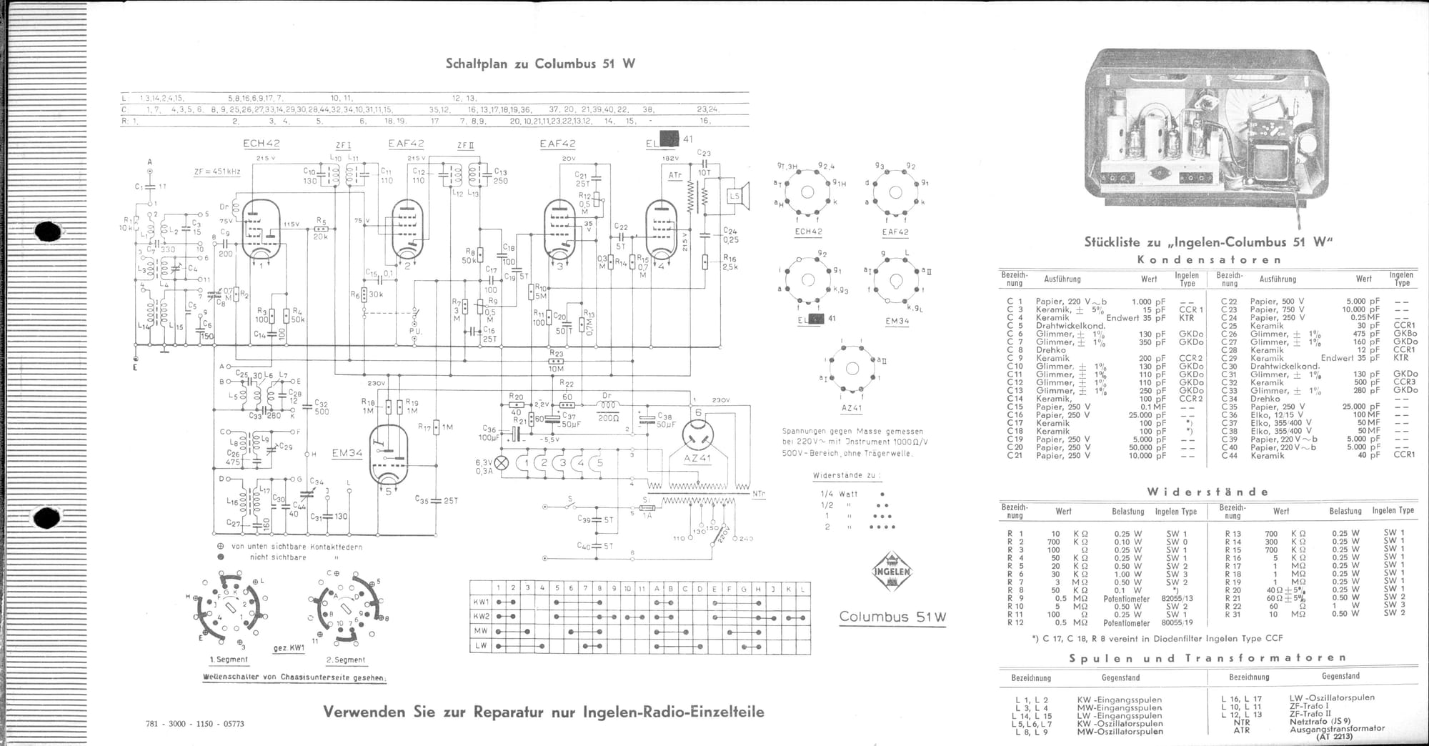 Ingelen Columbus 51 GW Service Manual