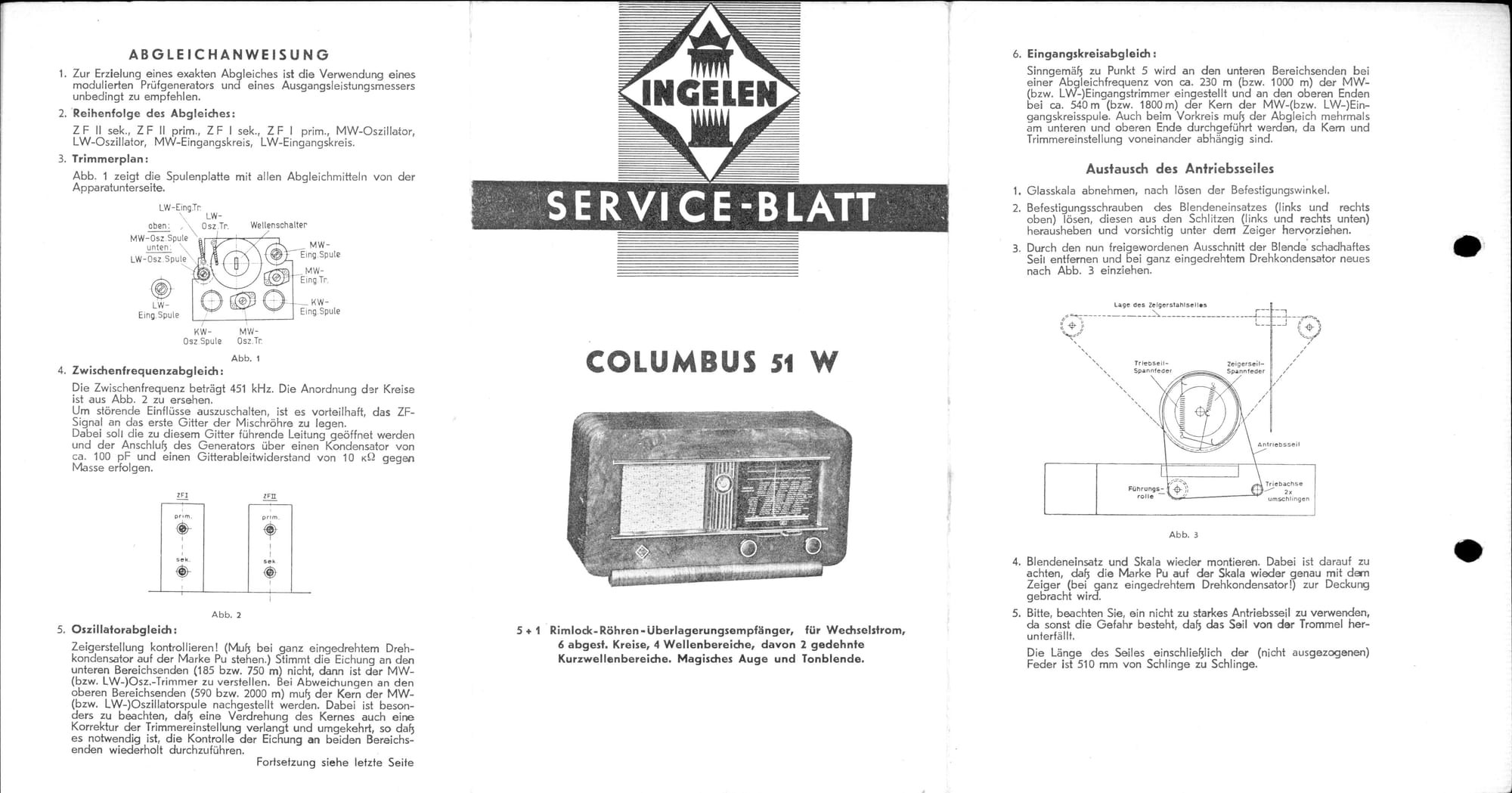 Ingelen Columbus 51 GW Service Manual