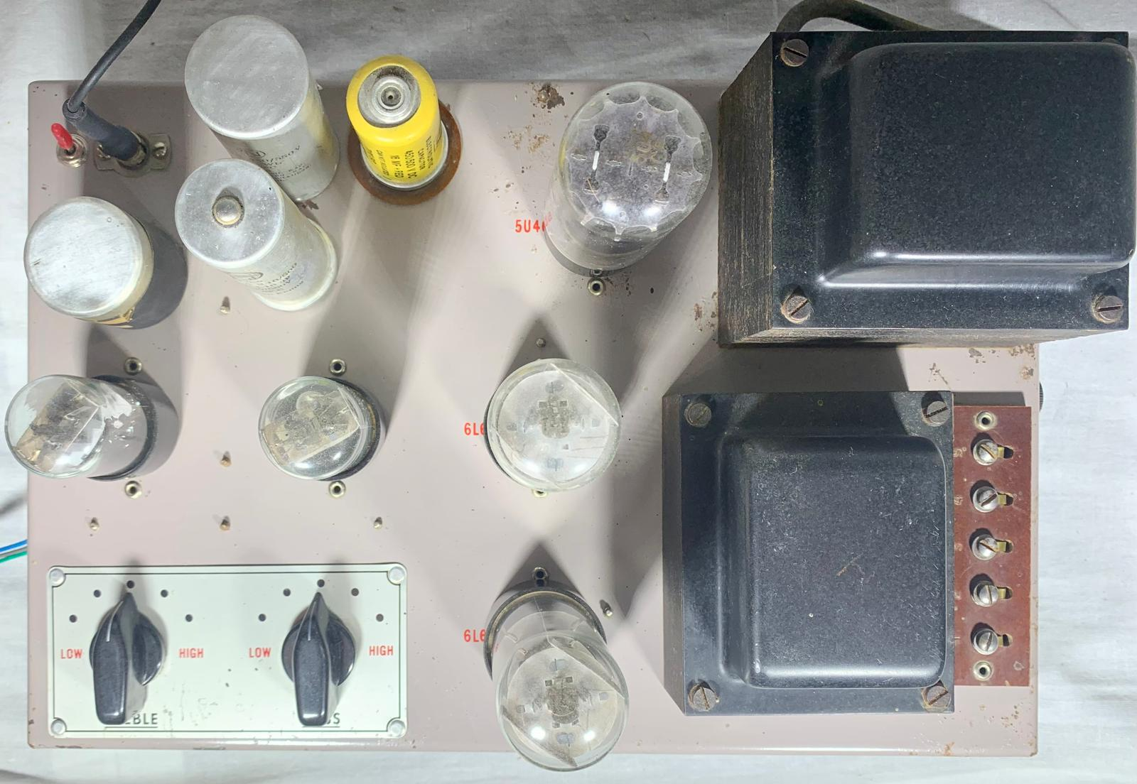 Jensen A-21 Jukebox Amplifier top view